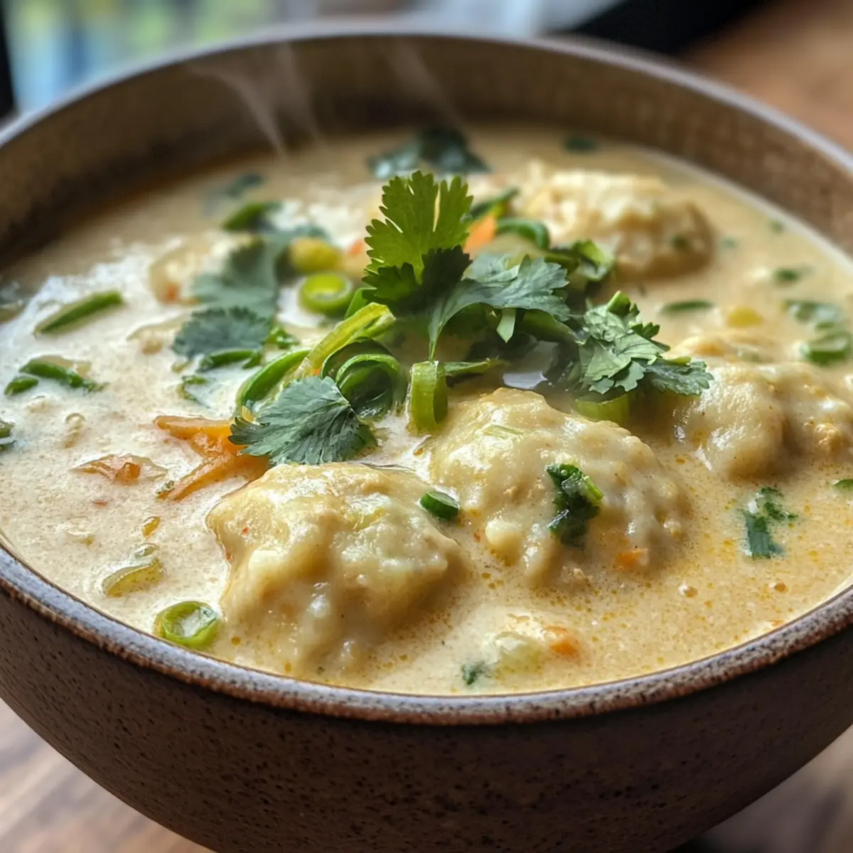 Coconut Curry Soup with Dumplings: A Comforting Bowl of Bliss