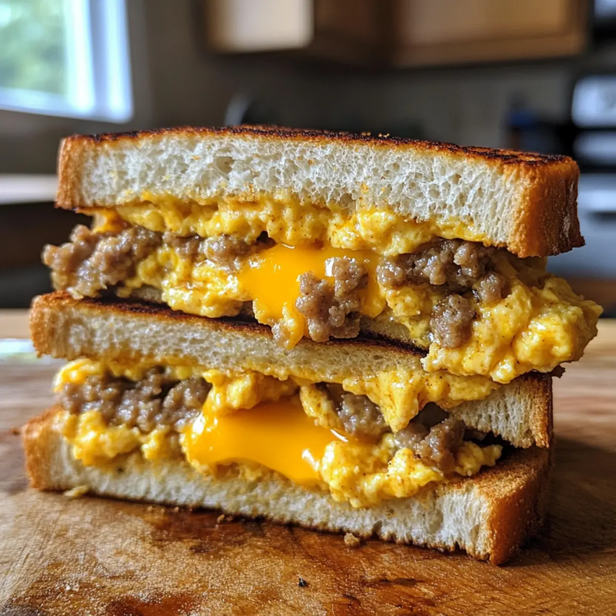 Irresistible Breakfast Grilled Cheese with a Savory Twist