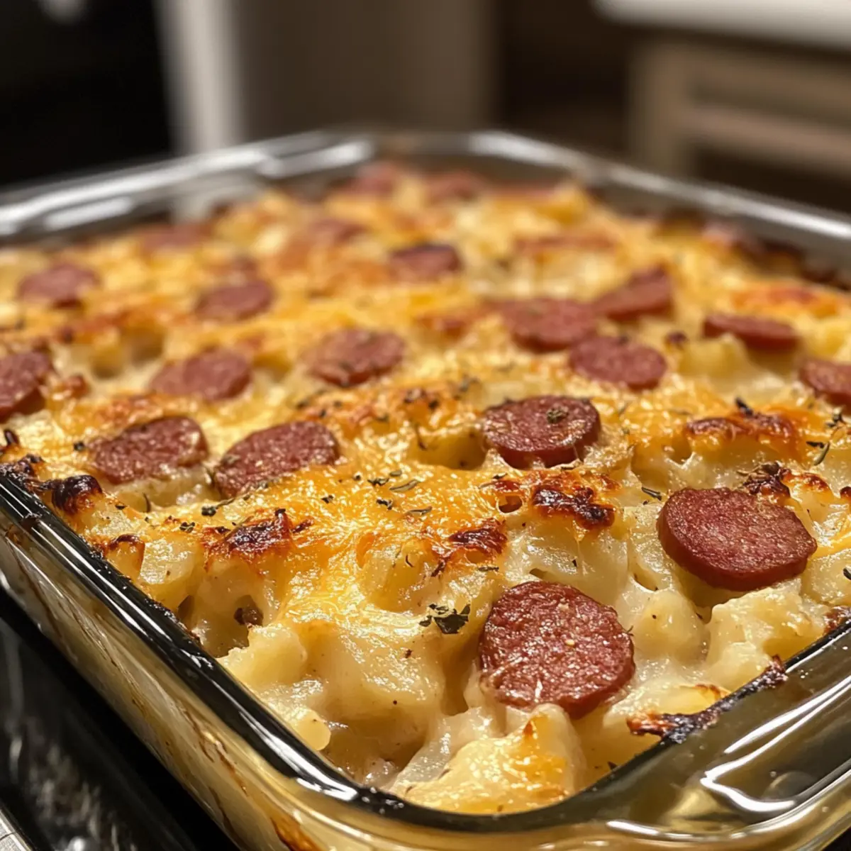Kielbasa Sausage Cheesy Potato Casserole for Cozy Nights
