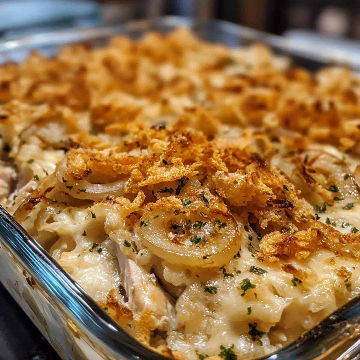 Savory French Onion Chicken Rice Bake for Cozy Nights