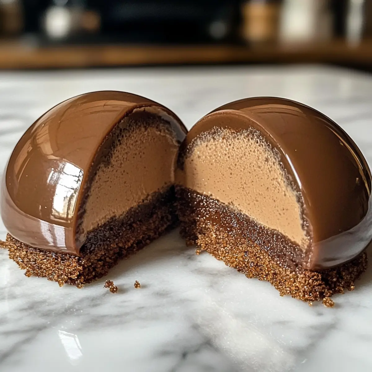 Gingerbread Latte Mousse Domes for a Cozy Holiday Treat