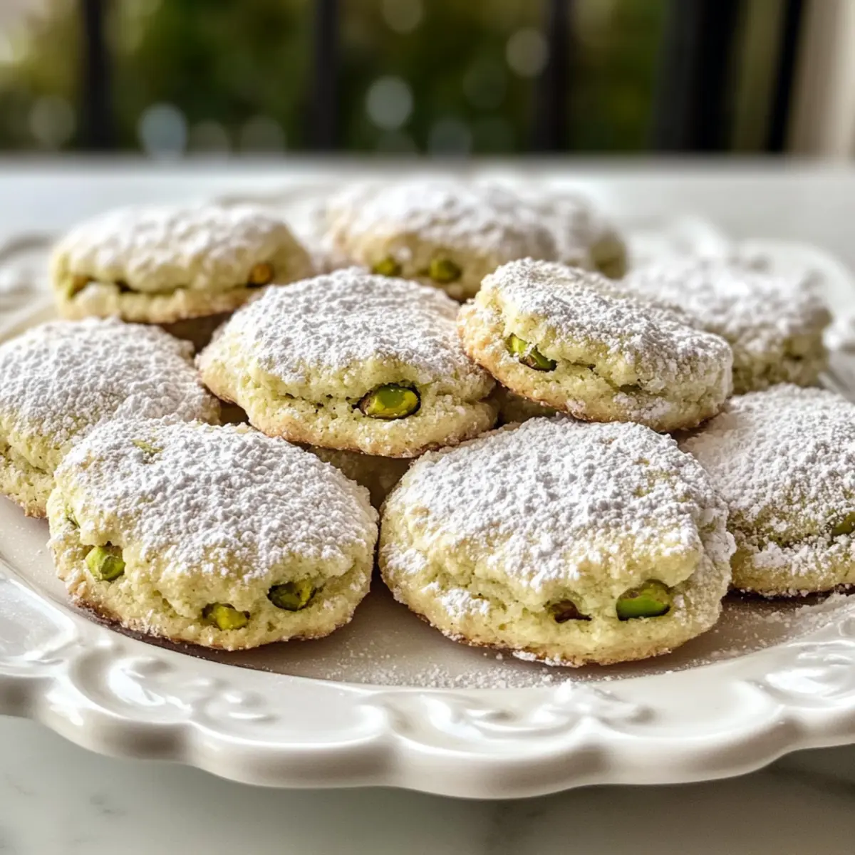 Pistachio Wedding Cookies That Melt in Your Mouth