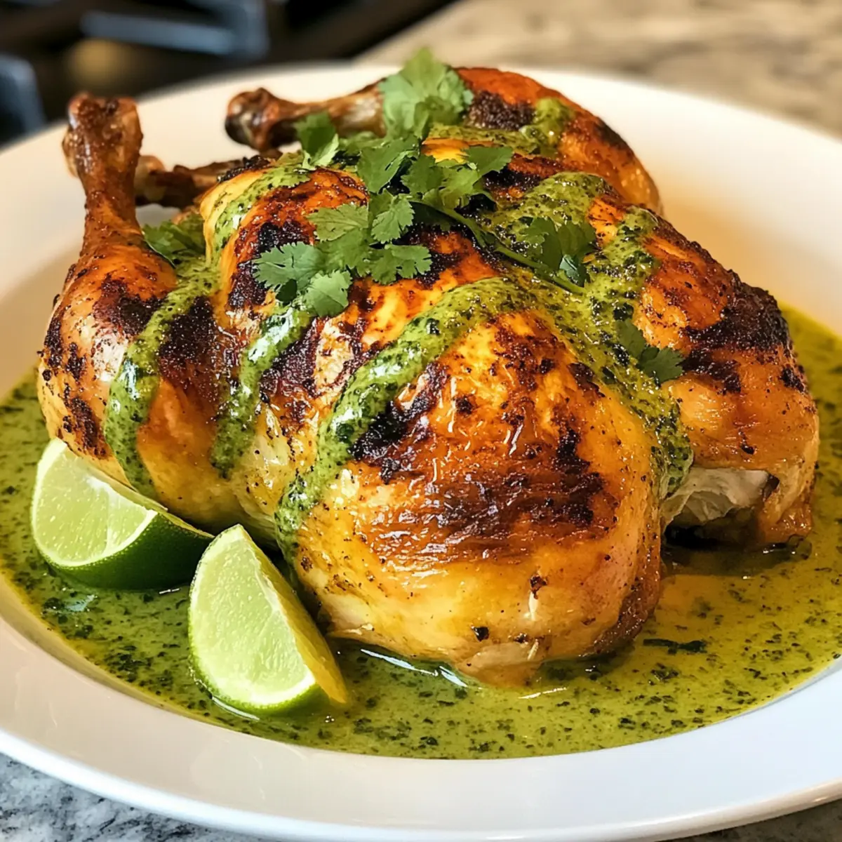 Peruvian Chicken with Creamy Green Sauce for Flavor Lovers