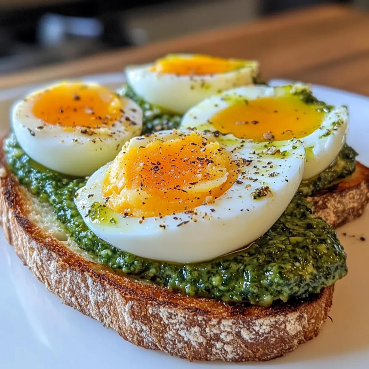 Jammy Egg, Avocado & Pesto Toast for a Cozy Weekend Brunch