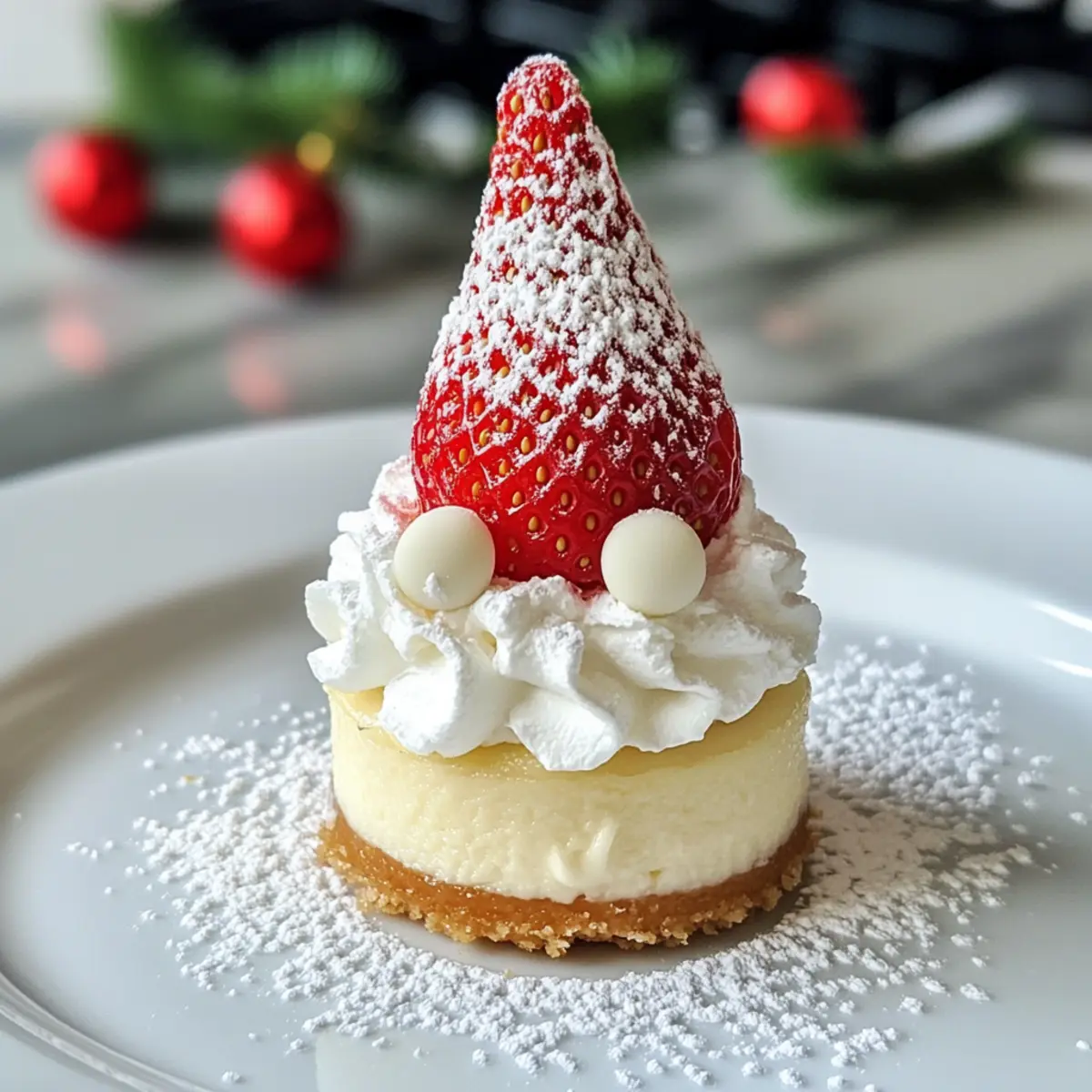 Gnome Mini Cheesecakes That Bring Holiday Cheer to Your Table