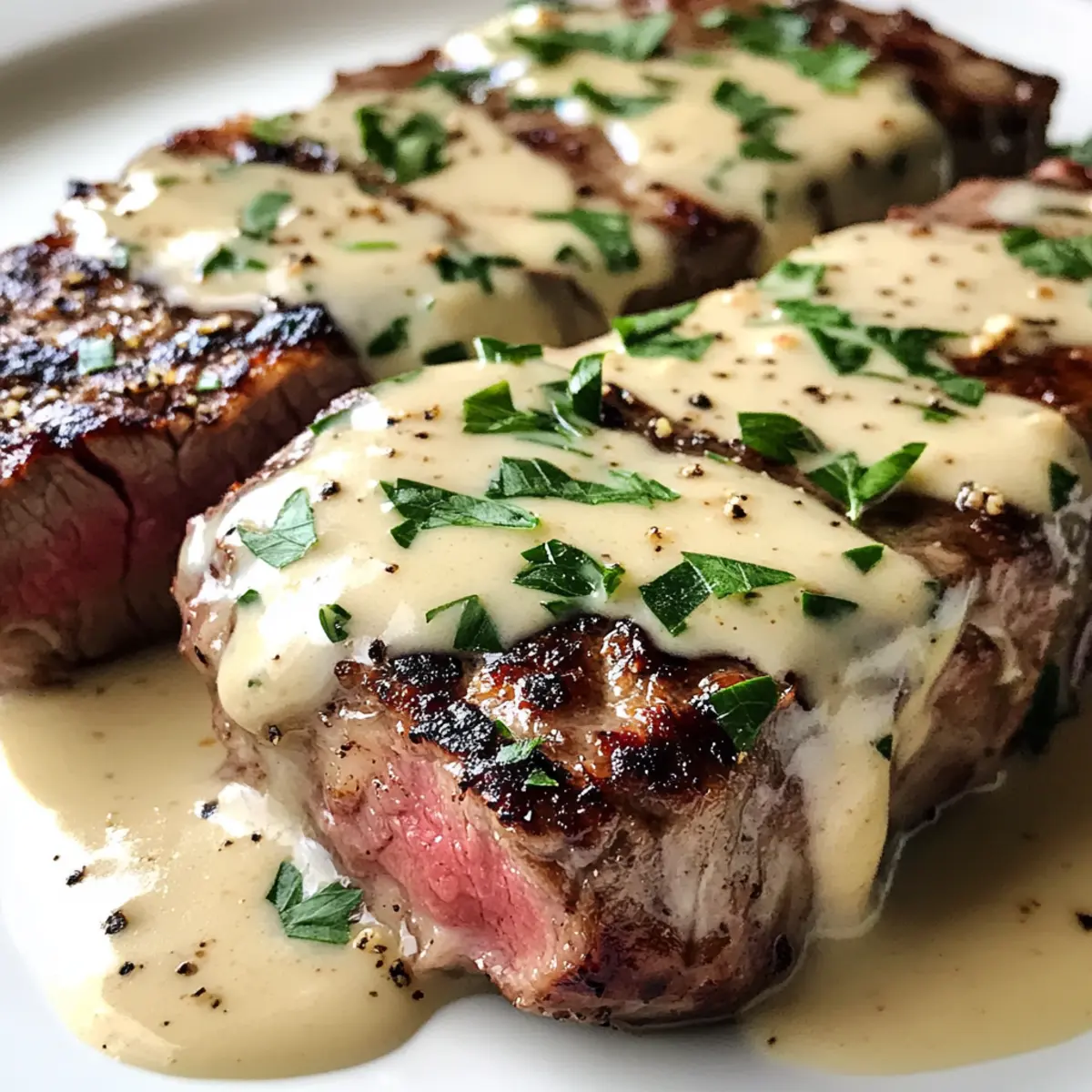 Garlic Butter Steak with Parmesan Cream Sauce for Home Chefs