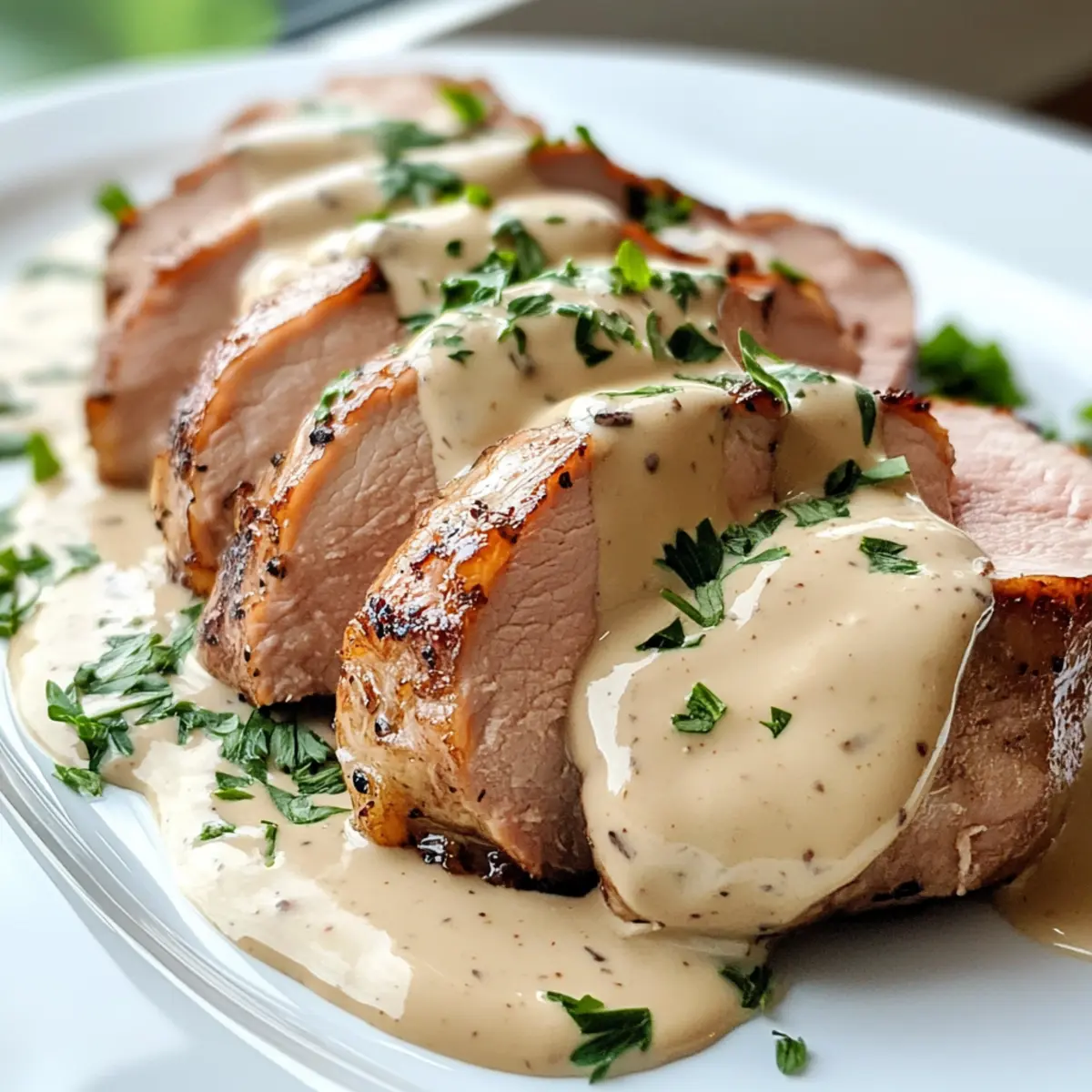 Pork Tenderloin with Dijon Mustard Cream Sauce Delight