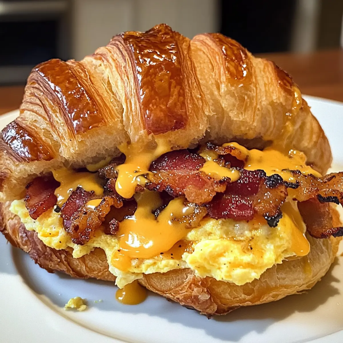 Irresistible Maple Mustard Croissant Breakfast Sandwiches