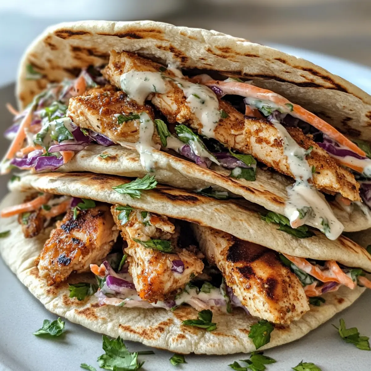 Sheet Pan Chicken Pitas with Fresh Herb Ranch Slaw Bliss