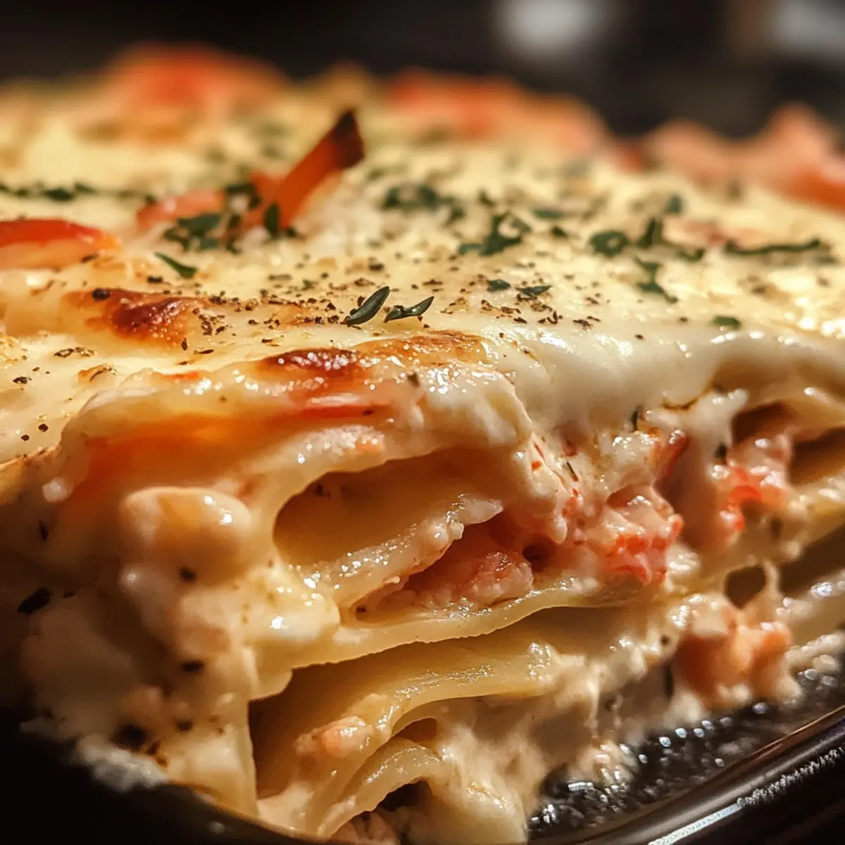 Decadent Seafood Lasagna with Lobster and Shrimp Delight