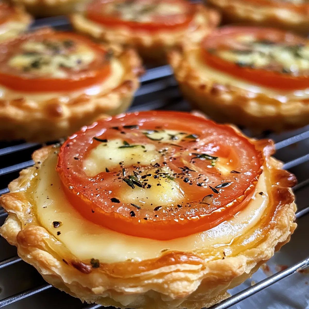 Savory Tomato Tartlets with Puff Pastry for Easy Entertaining