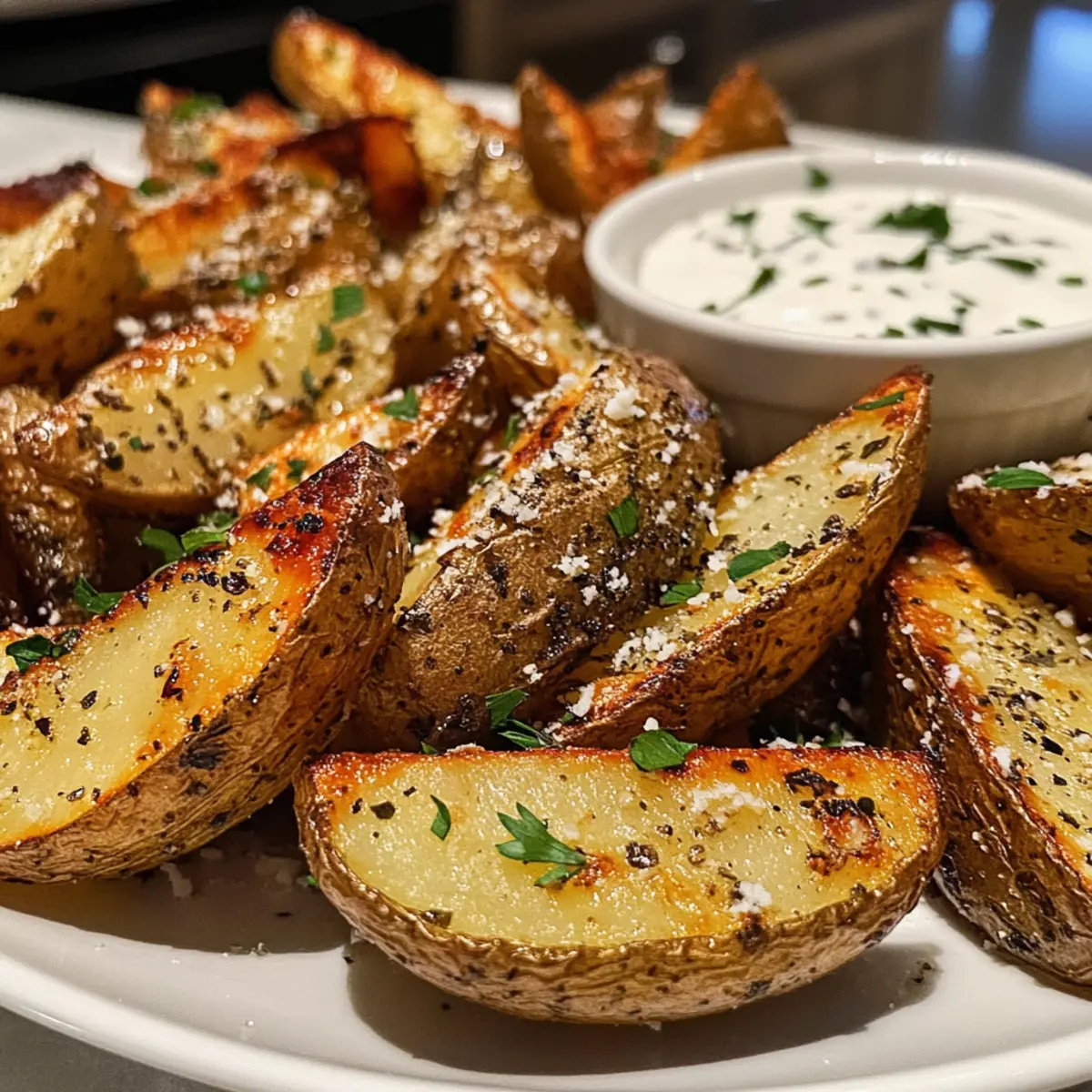 Baked Garlic Parmesan Potato Wedges for a Crispy Treat