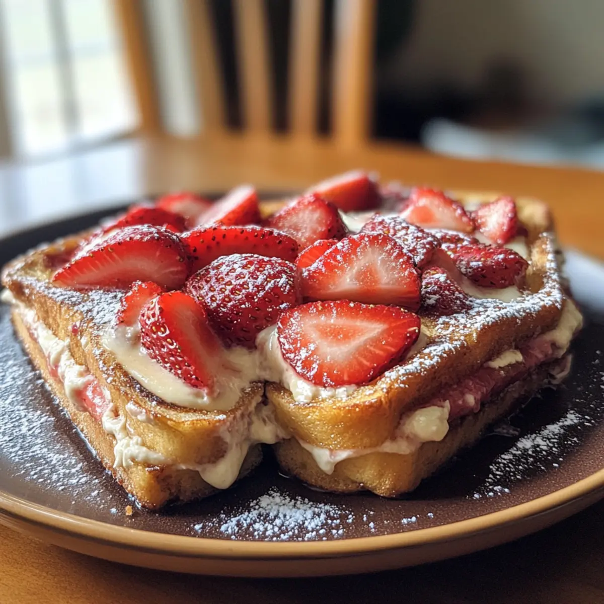 Baked Strawberries and Cream French Toast for Brunch Bliss