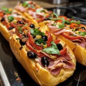 Baked Italian Grinder Sandwiches