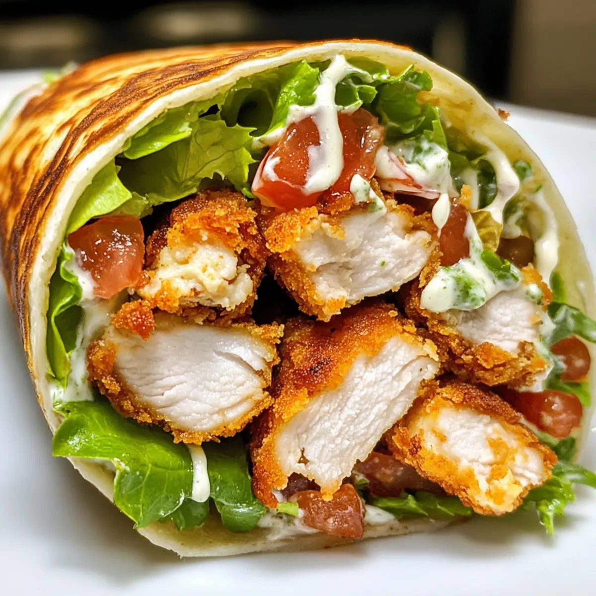 Crispy Chicken Bacon Ranch Wrap: Crunchy Comfort Awaits