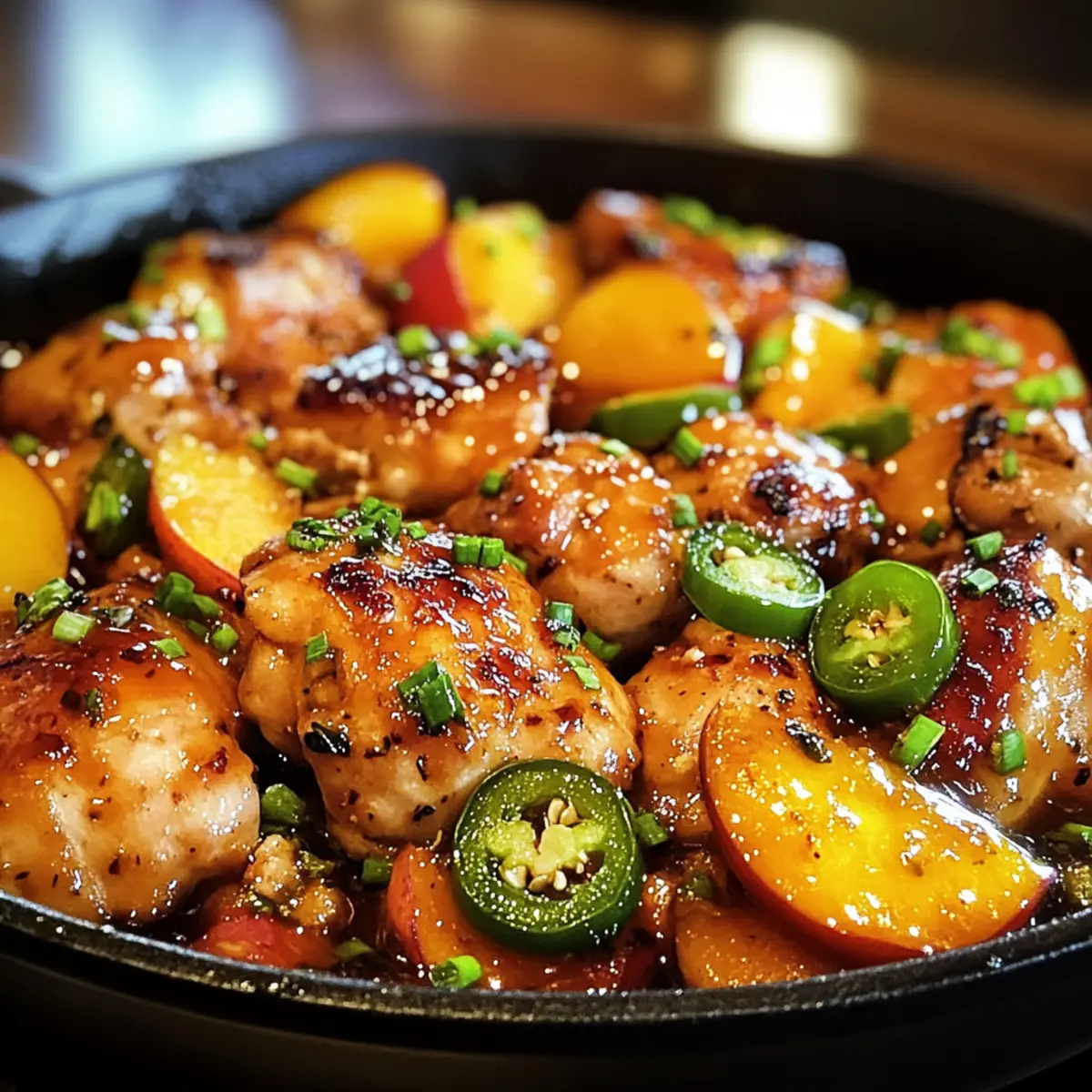 Sweet and Spicy Jalapeño Peach Chicken for Summer Bliss