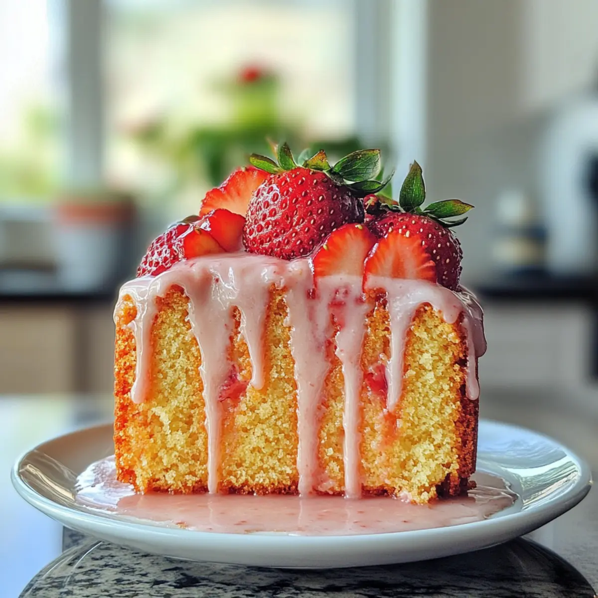 Strawberry Milkshake Pound Cake for a Nostalgic Summer Treat