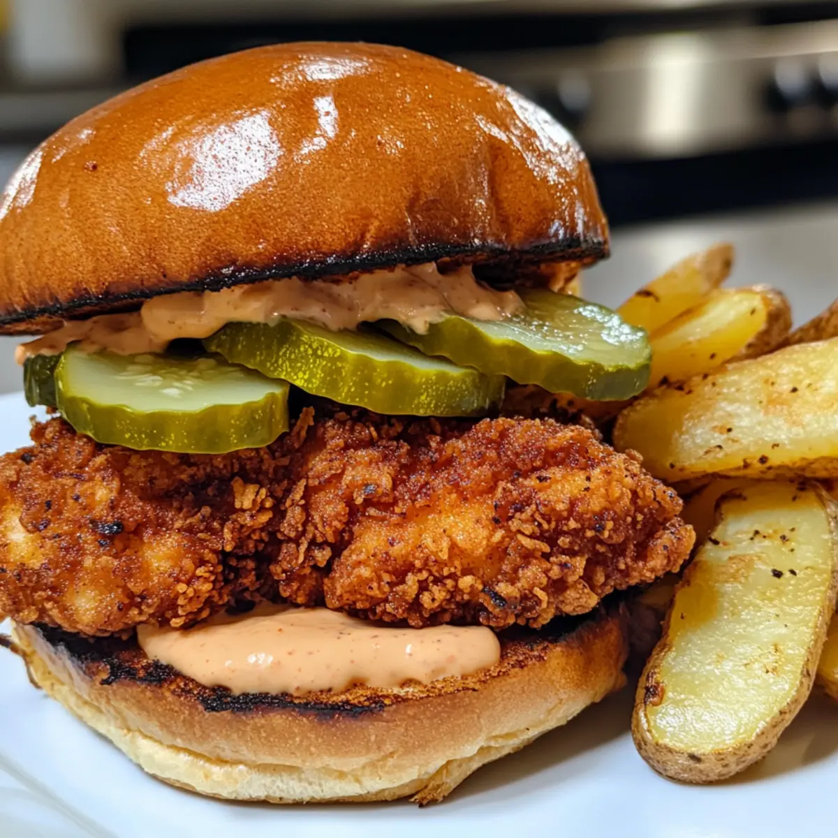 Cajun Crispy Chicken Sandwich with Garlic Aioli Bliss